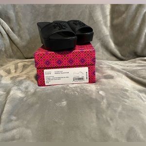 Tory Burch Lowell Tumbled Leather Wedge